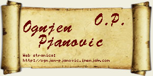 Ognjen Pjanović vizit kartica